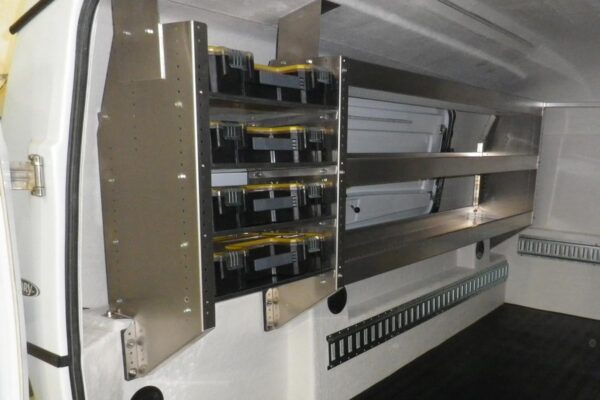 m60-configurable Master 60 service body interior shelving and tool storage system